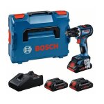 Perceuse - visseuse sans fil bosch gsr 18v - 90 c professionnal + 3 batteries procore 4. 0ah 18v + chargeur ...
