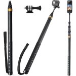 Perche � selfie en fibre de carbone - svatv - 3 m - t�lescopique - compatible insta360 x5 x4 x3