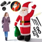 Monzana® père noël gonflable 180cm xl éclairage led ip44 lumineux matériel fixation décoration noël extérieur ... Monzana® père noël gonflable 180cm xl éclairage led ip44 lumineux matériel fixation décoration noël extérieur ...