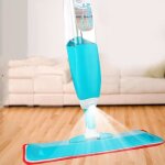 Perfect balai lave - sol vapeur nettoyeur rotation 360 chiffons en microfibre rutilisable (bleu)