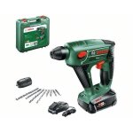 Perforateur 06j sans fil 18v bosch - uneo maxx - sds 1 batterie 25 ah 1 chargeur al1830cv coffret accessoires ...