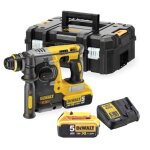 Perforateur sds plus 18v xr + 2 batteries 5ah + chargeur + coffret t - stak - dewalt - dch273p2