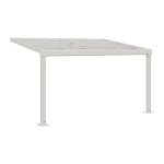 Pergola adoss�e en aluminium avec toit coulissant - 12 m� - blanc - izeda