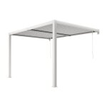 Pergola adoss�e bioclimatique en aluminium avec lames orientables 12 m� - blanc - serado