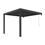 Pergola adoss�e bioclimatique en aluminium avec lames orientables 936 m� - anthracite - serado