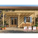 Pergola adoss�e en bois montpellier 600 x 420 cm - maderland