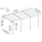 Pergola à adosser en aluminium blanc et polycarbonate sierra 2. 2 x 6. 7 m Pergola à adosser en aluminium blanc et polycarbonate sierra 2. 2 x 6. 7 m