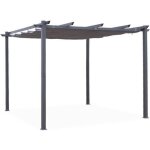 Pergola aluminium - isla 3x3m - toile grise - tonnelle idéale pour votre terrasse. toit rétractable. ... Pergola aluminium - isla 3x3m - toile grise - tonnelle idéale pour votre terrasse. toit rétractable. ...