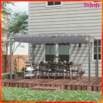 Pergola bioclimatique - akozon - 8148 - 4x3 m - lames orientables 135� - aluminium gris uv50 +