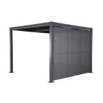 (pergola bioclimatique aluminium et acier 3x3m + auvent 3m palace palace 3x3m + auvent 3m