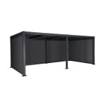 Pergola bioclimatique aluminiumet acier6x3m + 4 stores 3m palace palace 6x3m + 4 stores 3m