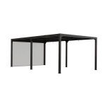 Habrita - pergola bioclimatique aluminium xxl - gris