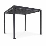 Pergola bioclimatique aluminium anthracite triomphe 3x3 m lames orientables