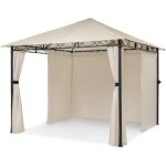 Pergola - blumfeldt mondo - pavillon de jardin - 295 x 262 x 295cm - montage facile - structure acier ...