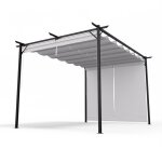 Blumfeldt pantheon robust pergola 3x4 m r�sistant aux intemp�ries acier thermolaqu� volets roulants lat�raux ...