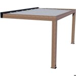 Pergola en bois de c�dre et polycarbonate helsinki 3 x 5. 3 m