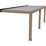 Pergola en bois de c�dre et polycarbonate helsinki 3 x 7. 3 m
