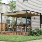 Pergola coulissante pergola r�tractable 3 x 2 m structure m�tal �poxy anticorrosion toile polyester 180 ...