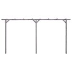 Pergola - duokon - 400x40x205 cm - bois de pin impr�gn� - gris - autoportante