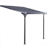 Pergola gardiun elliot - 8 m 313x254x220 / 260 cm aluminium et polycarbonate