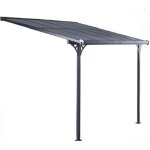 Pergola gardiun elliot - 95 m 314x300x225 / 270 cm aluminium et polycarbonate