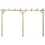 Pergola de jardin mad - bois de pin - 400 x 40 x 205 cm - vert - base stable pour les plantes grimpantes ... Pergola de jardin mad - bois de pin - 400 x 40 x 205 cm - vert - base stable pour les plantes grimpantes ...