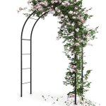 Pergola de jardin m�tallique - vilde - 145x235 cm - vert fonc� - r�sistante aux intemp�ries - forme en ...