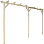 Pergola de jardin vidaxl 400 x 40 x 205 cm bois - hauteur 205 cm - marque vidaxl