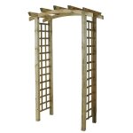 Pergola jasmin en arc - jasmin - l 135 x prof 55 x ht 220 cm - bois - pin sylvestre trait� autoclave