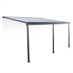 Pergola adosse aluminium 3x4m avec gouttire avenio