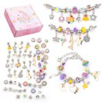 Kit de fabrication de bracelets - pandora - fille 5 - 12 ans - color� - pendentifs - bo�te � bijoux