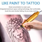 Stylo maquillage machine tatouage rotatoire professionnel or - grande vitesse - permanent Stylo maquillage machine tatouage rotatoire professionnel or - grande vitesse - permanent