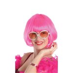 Perruque - ptit clown - carré - rose fluo - adulte - mixte Perruque - ptit clown - carré - rose fluo - adulte - mixte