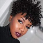 Perruques afro crpus boucls courts de cheveux humains pour femmes noires vierges brsiliennes perruques ...
