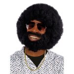 Perruque afro noire avec barbe - boland - perruque et barbe mambo - adulte - homme - accessoire de dguisement ...