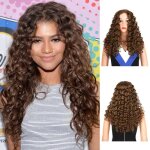 Perruque - autrement - afro boucle - rsistante  la chaleur - cheveux longs - noir