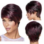 Perruque - autrement - courte droite frange - synthtique - usage quotidien - femme
