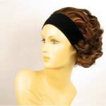 Perruque bandeau femme courte bouclée chocolat méché cuivré clair ana 627 Perruque bandeau femme courte bouclée chocolat méché cuivré clair ana 627