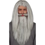 Perruque et barbe longue grise - fiestas guirca s. l. - accessoires halloween - homme adulte