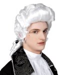 Perruque baroque homme - marque - modle - blanc - intrieur - adulte