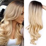 Perruque blonde perruques femme miel fonc synthtique costume naturel cz23749