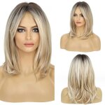Perruque - bob ombre blond - cheveux synthtiques - rsistant  la chaleur - look naturel