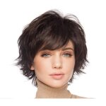 Perruque courte - naturelle - femme - fibres synthtiques - style lgant - texture merveilleuse