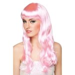 Perruque cheveux longs - rose clair - accessoire de dguisement