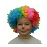 Perruque clown enfant - accessoire de d�guisement - bleu - a partir de 3 ans