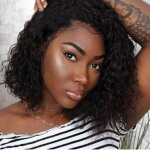 Perruque perruque complte noire de cheveux brsiliens de rose de perruque de bob wave black # pa - 2295 ...