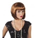 Perruque - 41 - femme - ch�tain - synth�tique - coupe au carr� avec frange