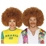 Perruque de d�guisement afro synth�tique marron - fiestas guirca - mod�le afro - unisexe - int�rieur