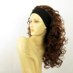 Perruque femme bandeau longue boucl�e ch�tain