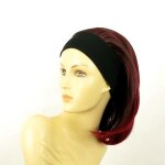 Perruque femme bandeau m�ch� mady 1bt39 - noir m�ch� iris� - coupe sobre et naturelle